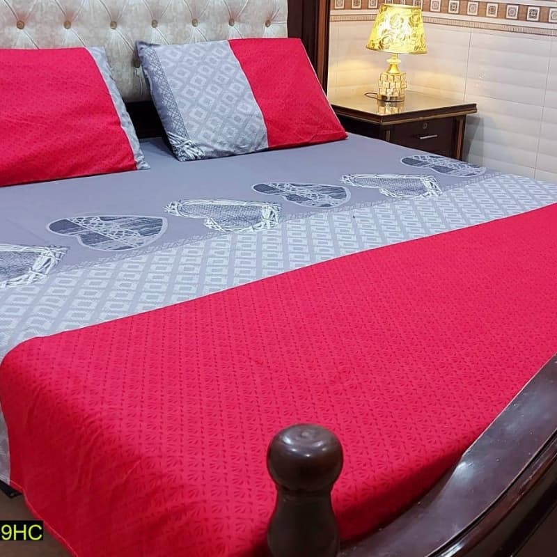 Pcs Digital Printed Stitched Cotton Sotton Double Bedsheet
