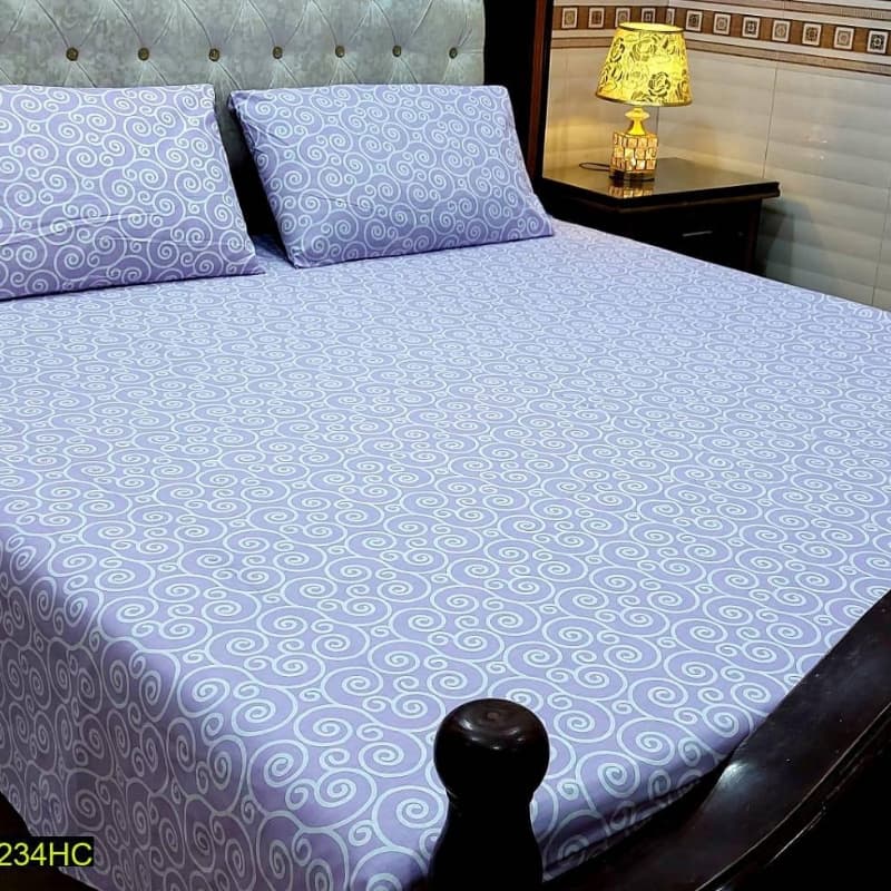 Pcs Digital Printed Stitched Cotton Sotton Double Bedsheet