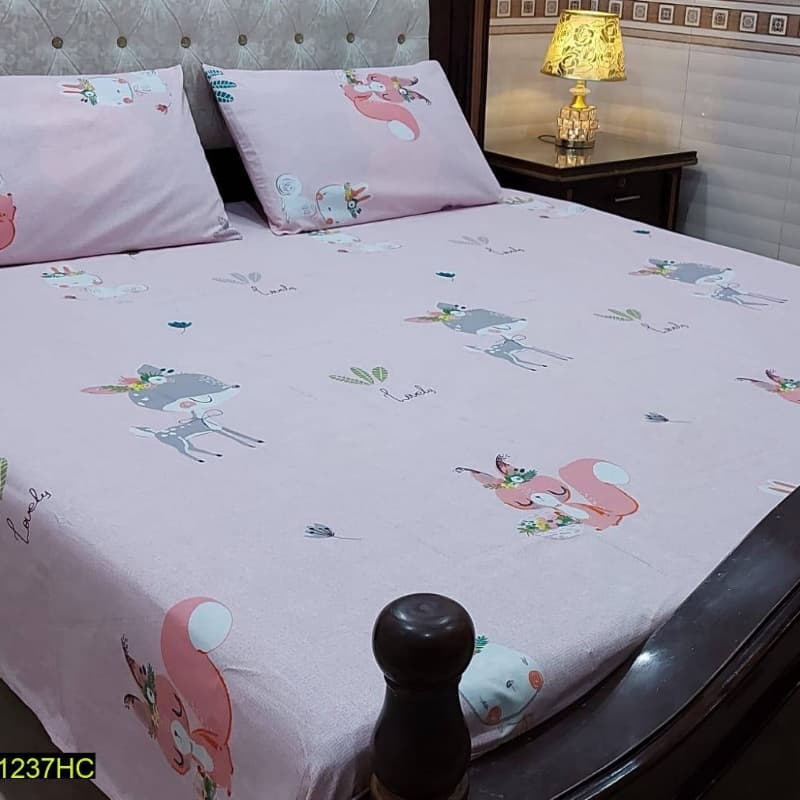 Pcs Digital Printed Stitched Cotton Sotton Double Bedsheet