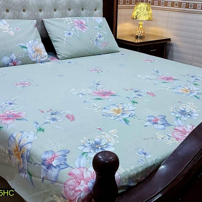 Pcs Digital Printed Stitched Cotton Sotton Double Bedsheet
