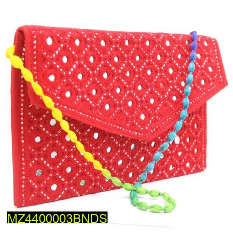 Sindhi Traditional Clutch With Mirror Work, Handmade traditional Clutche