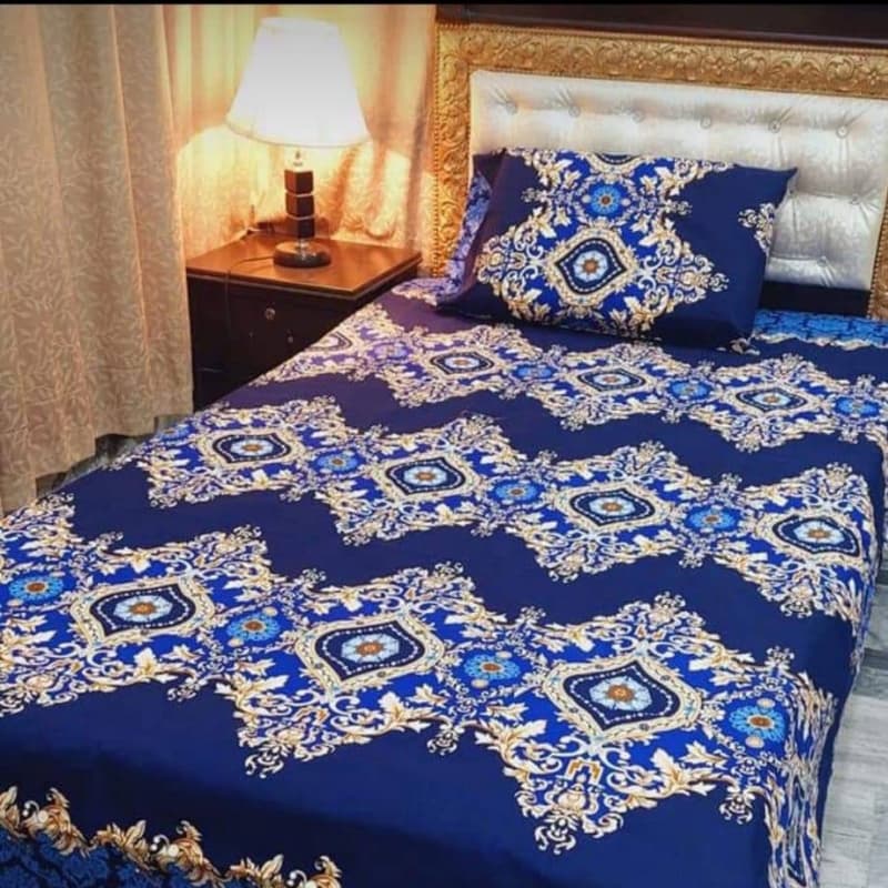 2x Digital Printed Cotton Bedsheets with 2x Pillow