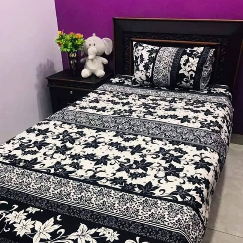 2x Digital Printed Cotton Bedsheets with 2x Pillow