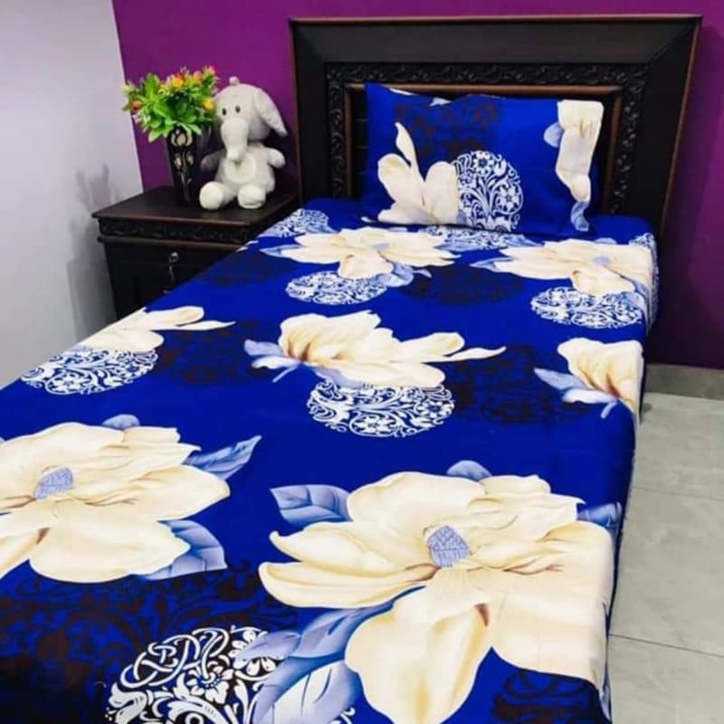 2x Digital Printed Cotton Bedsheets with 2x Pillow