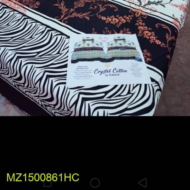 2x Digital Printed Cotton Bedsheets with 2x Pillow