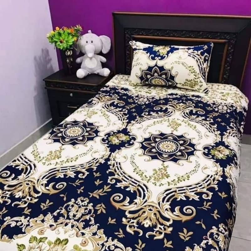 2x Digital Printed Cotton Bedsheets with 2x Pillow