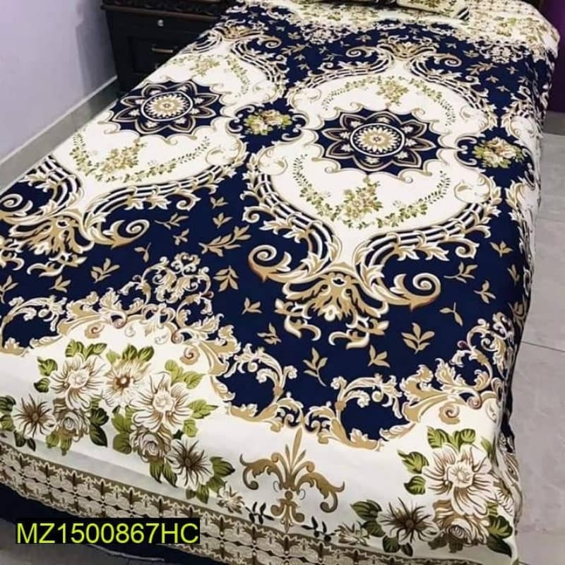 2x Digital Printed Cotton Bedsheets with 2x Pillow