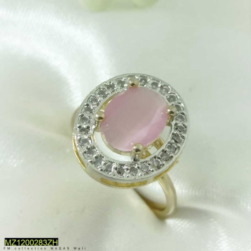 1 Pcs Semi Zircons  stone Ring