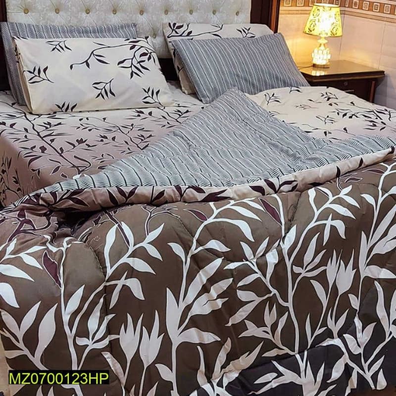 HomeTex Plus 6pcs Vicky bedsheet Razai Set