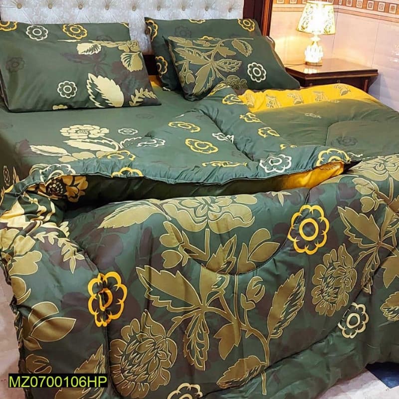 HomeTex Plus 6pcs Vicky bedsheet Razai Set