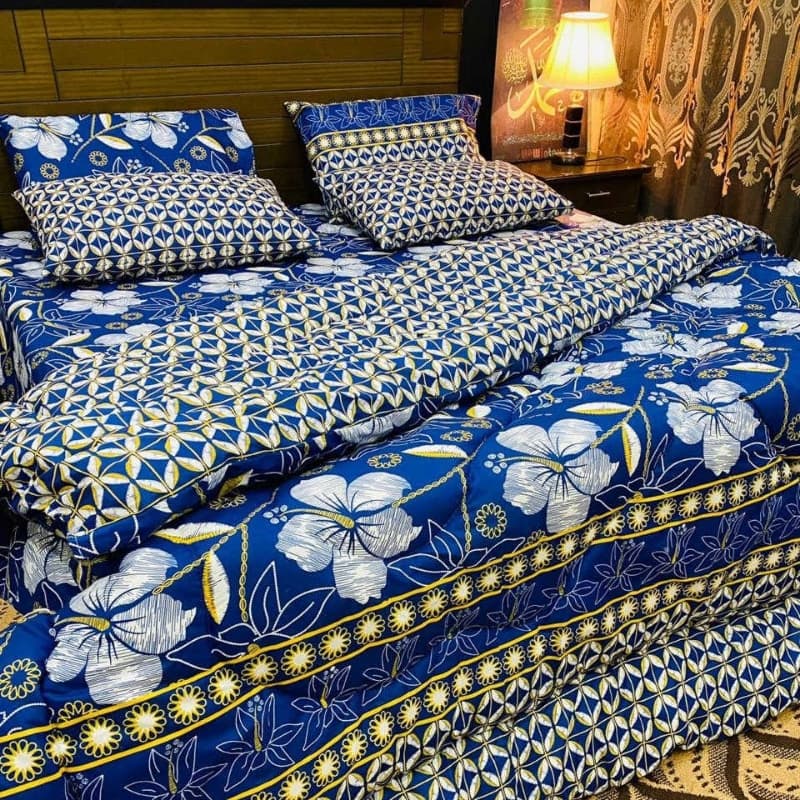 HomeTex Plus 6pcs Vicky bedsheet Razai Set