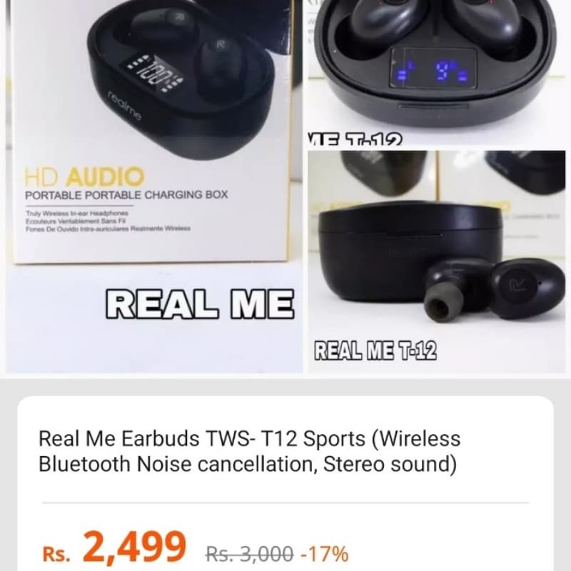 Realme TWS T-12 Bluetooth 5.0 Earbuds