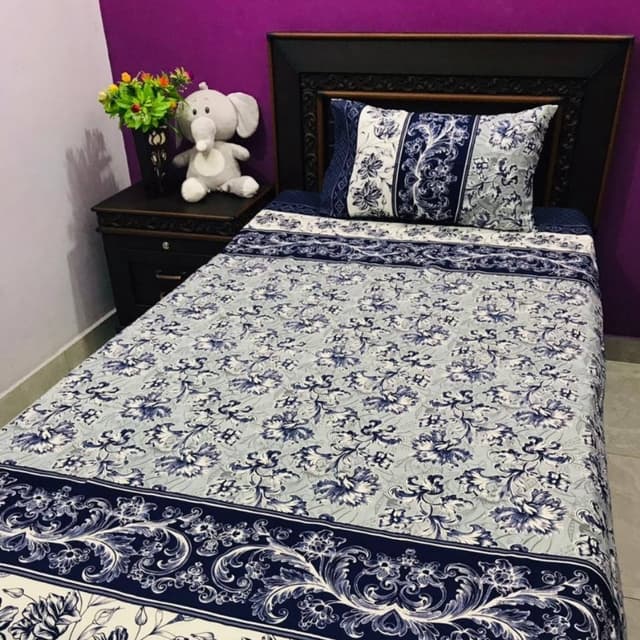 2x Digital Printed Cotton Bedsheets with 2x Pillow